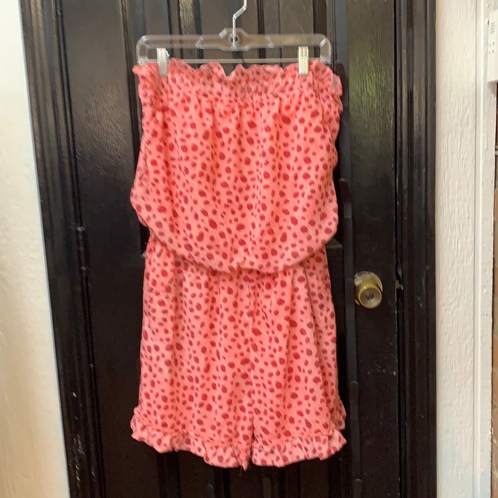 Strapless Strawberry Romper